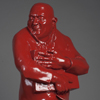 ..Red Dagda<br>Bronze<br>24  x 11  x 6  inches (Steel Base 44" tall)